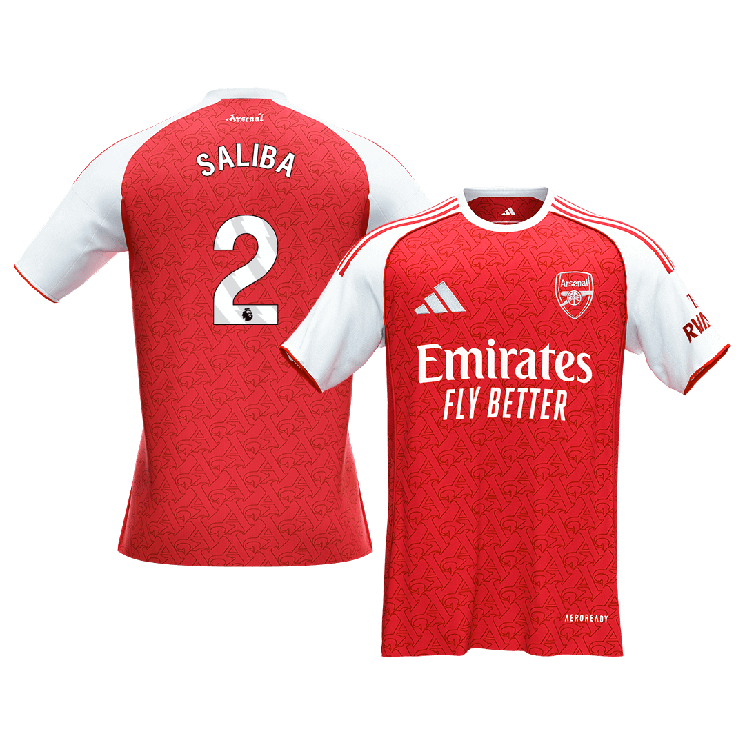 Maglia Replica Arsenal Casa SALIBA #2 Uomo 2025/26