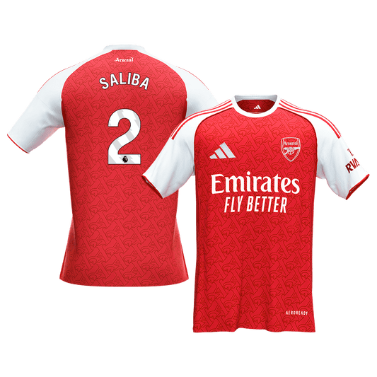 Maglia Replica Arsenal Casa SALIBA #2 Uomo 2025/26