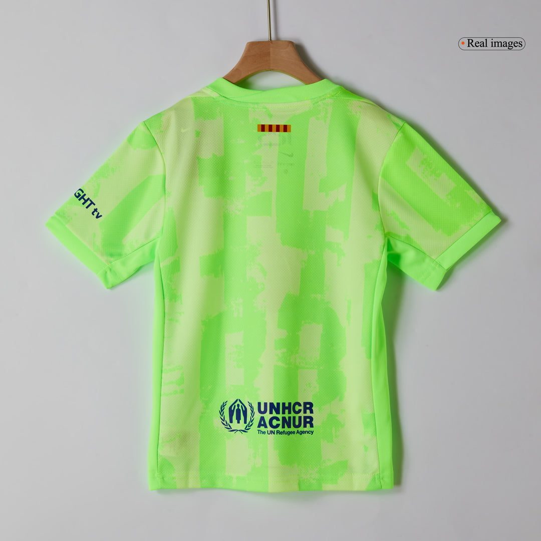 Completo Bambino Barcelona Terza 2024/25 Spotify Logo Without Text - 2 Pezzi