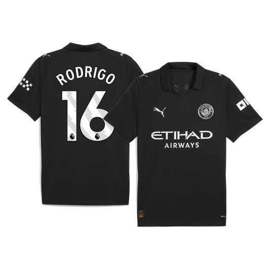 Maglia Replica Manchester City Trasferta RODRIGO #16 Uomo 2025/26