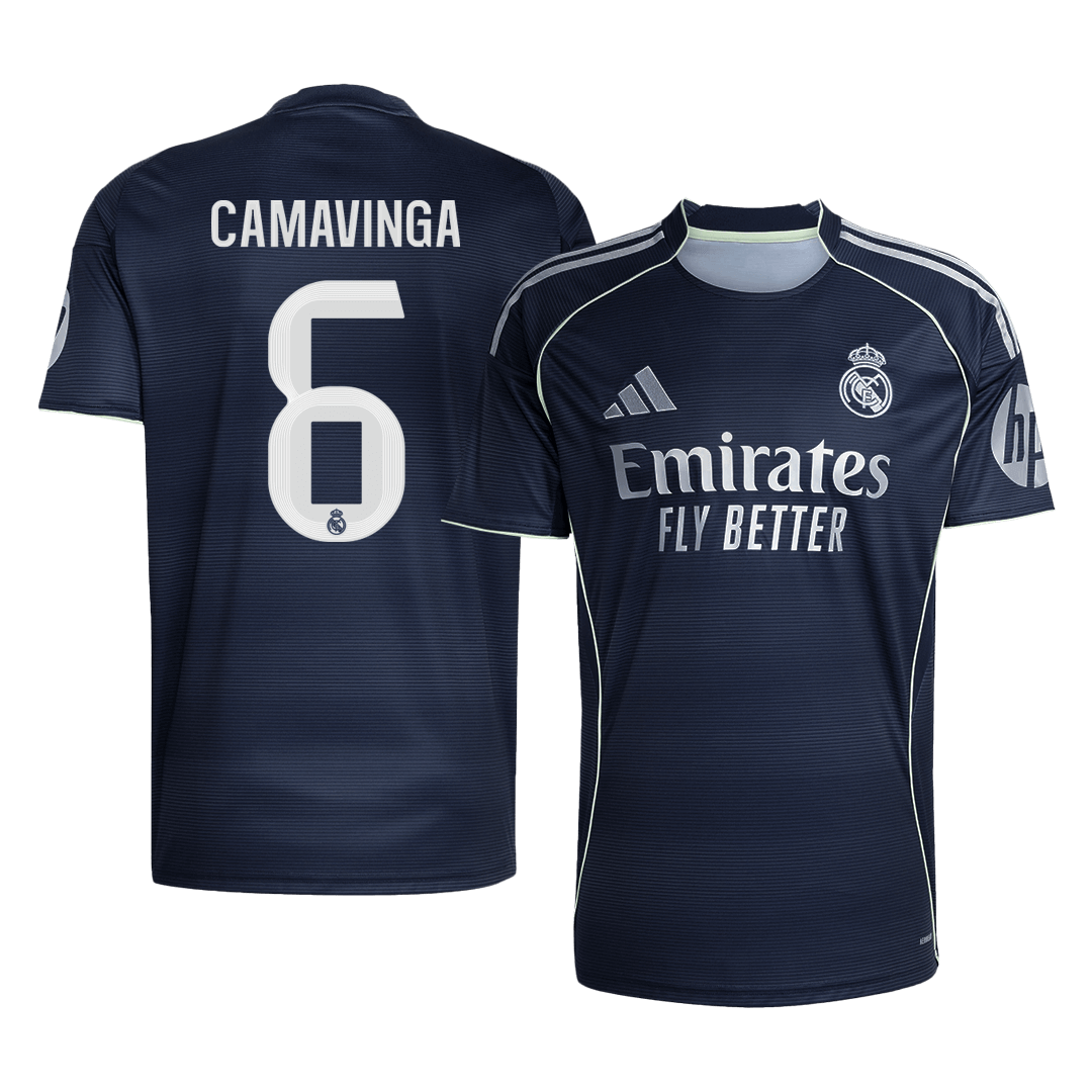 Maglia Replica Real Madrid Trasferta CAMAVINGA #6 Uomo 2025/26