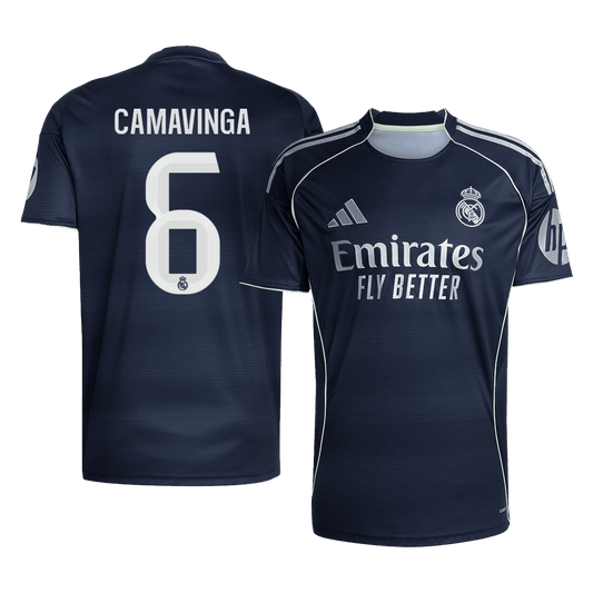 Maglia Replica Real Madrid Trasferta CAMAVINGA #6 Uomo 2025/26