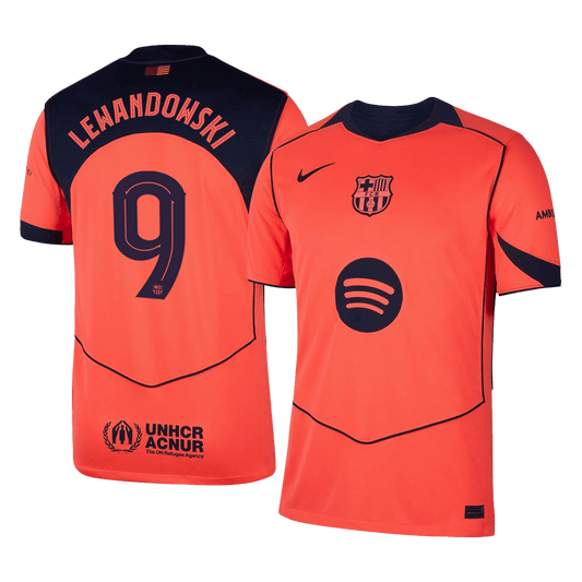 Maglia Replica Barcelona Terza LEWANDOWSKI #9 Uomo 2025/26
