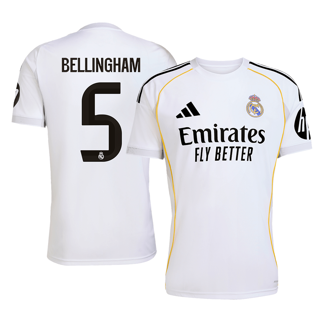 Maglia Replica Real Madrid Casa BELLINGHAM #5 Uomo 2025/26