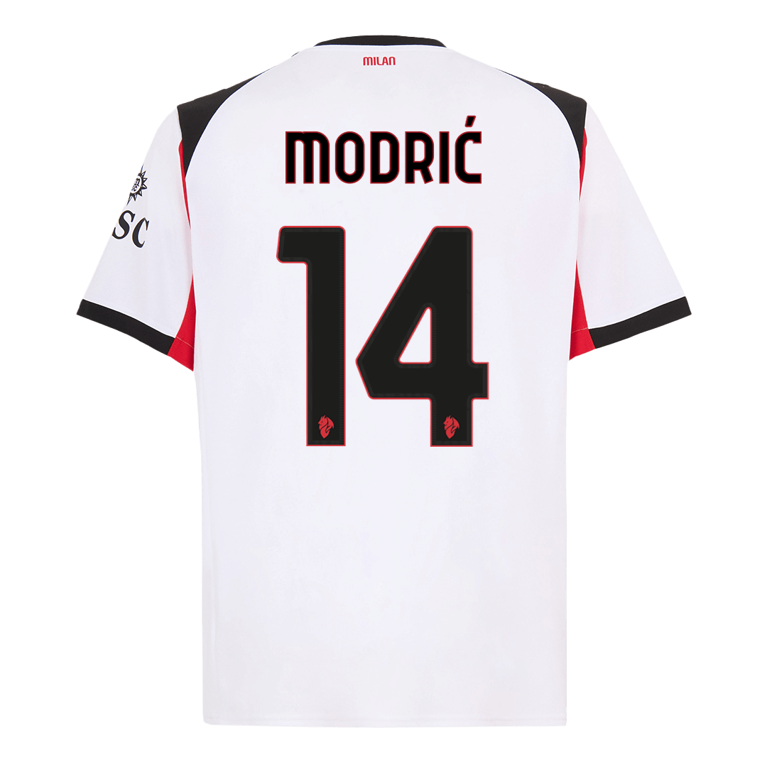 Maglia Replica AC Milan Trasferta MODRIĆ #14 Uomo 2025/26