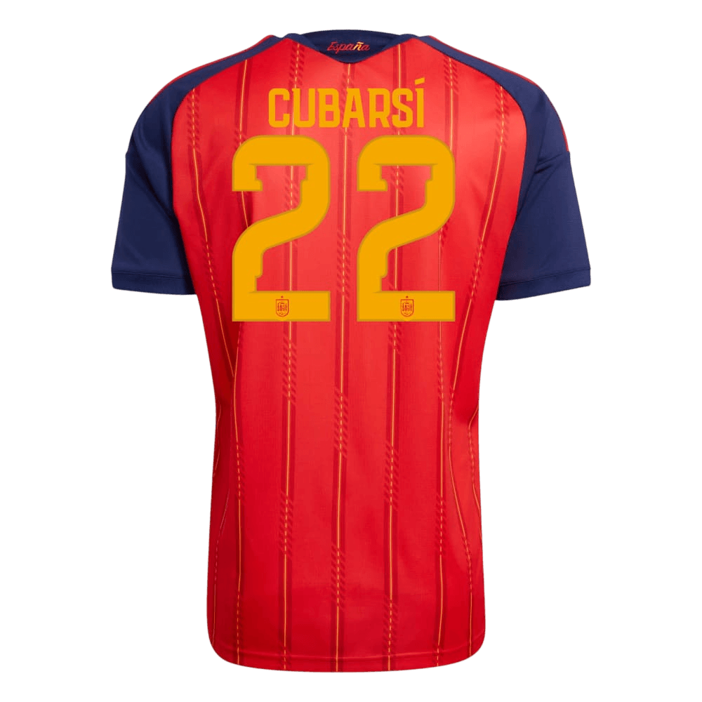 Maglia Replica Spagna Casa CUBARSÍ #22 Uomo Mondiali 2026 Champion Edition