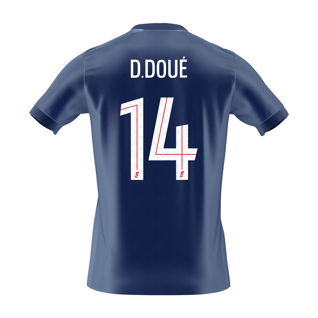 Maglia Replica PSG Casa D.DOUÉ #14 Uomo 2025/26