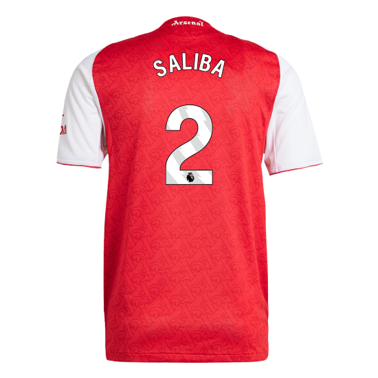 Maglia Gara Arsenal Casa SALIBA #2 Uomo 2025/26