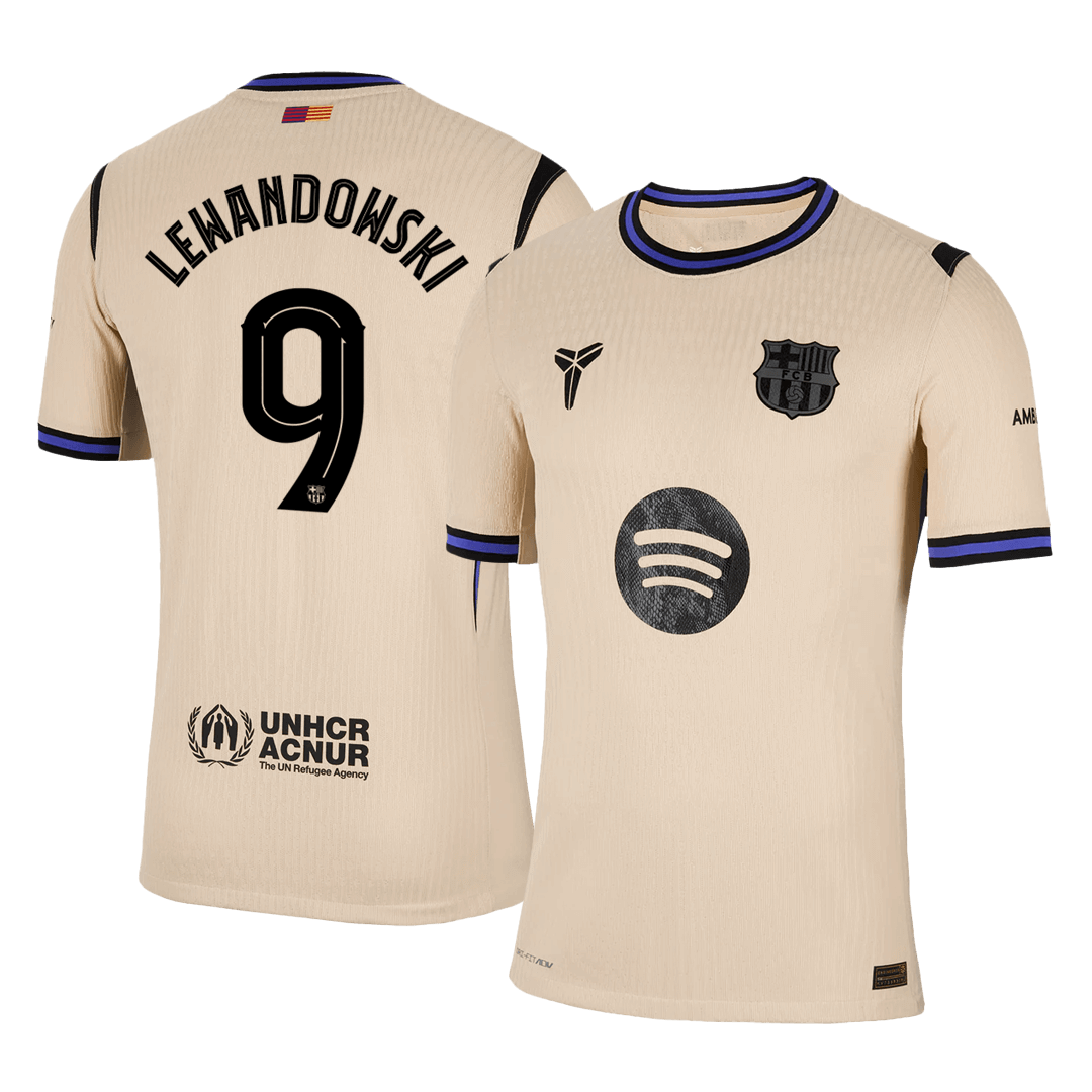 Maglia Gara Barcelona Trasferta LEWANDOWSKI #9 Uomo 2025/26