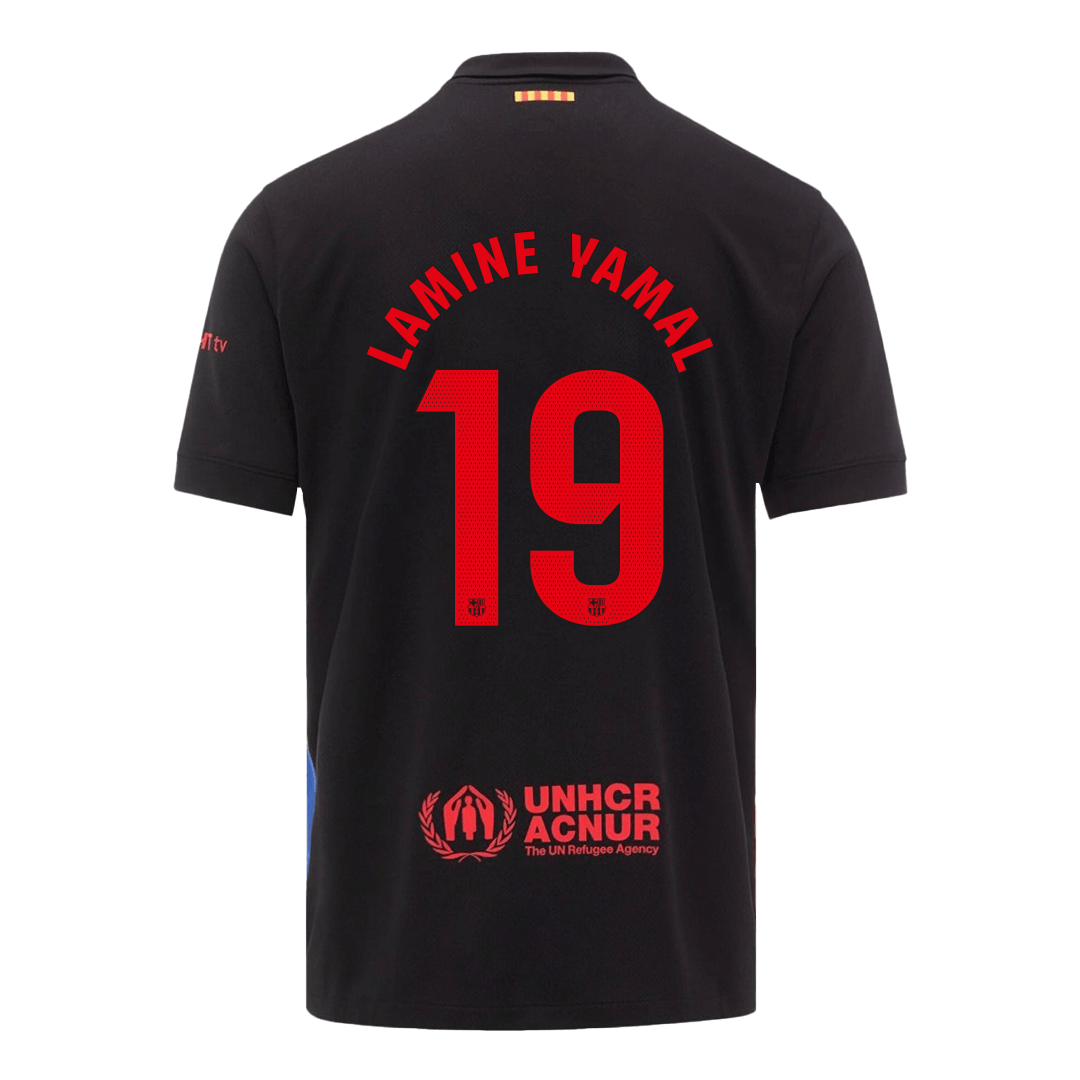 Maglia Replica Barcelona Trasferta LAMINE YAMAL #19 Uomo 2024/25
