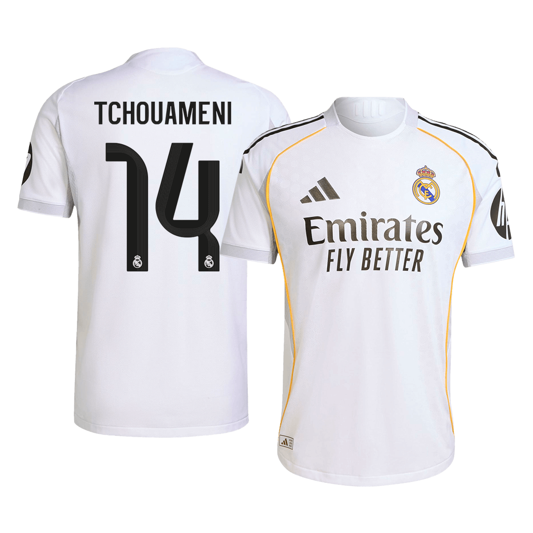 Maglia Gara Real Madrid Casa TCHOUAMENI #14 Uomo 2025/26