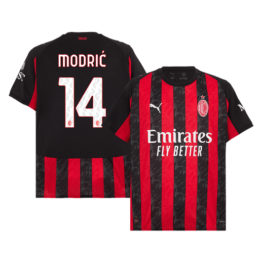 Maglia Replica AC Milan Casa MODRIĆ #14 Uomo 2025/26