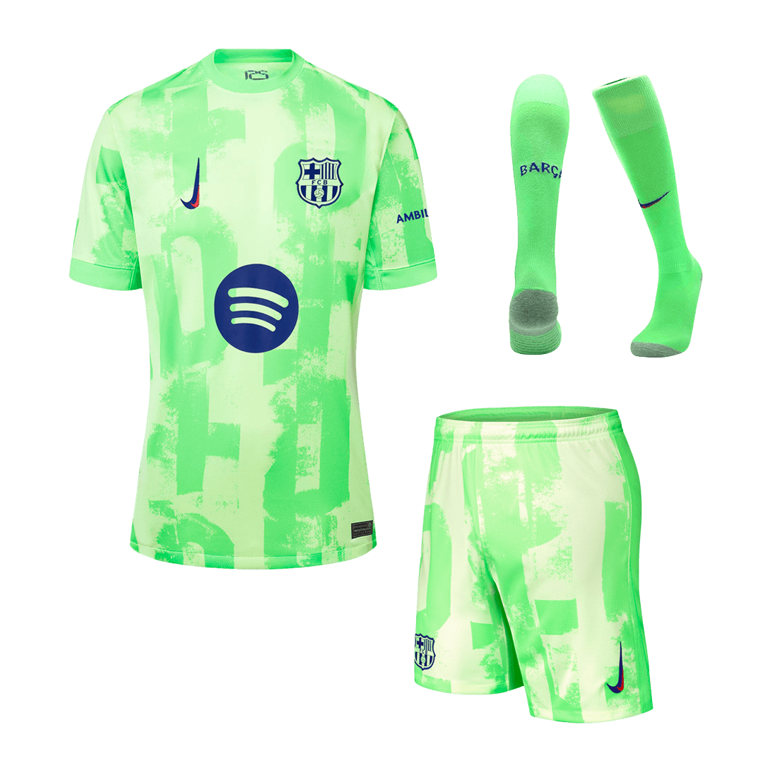 Kit Completo Barcelona Terza Uomo 2024/25 Spotify Logo Without Text - 3 Pezzi