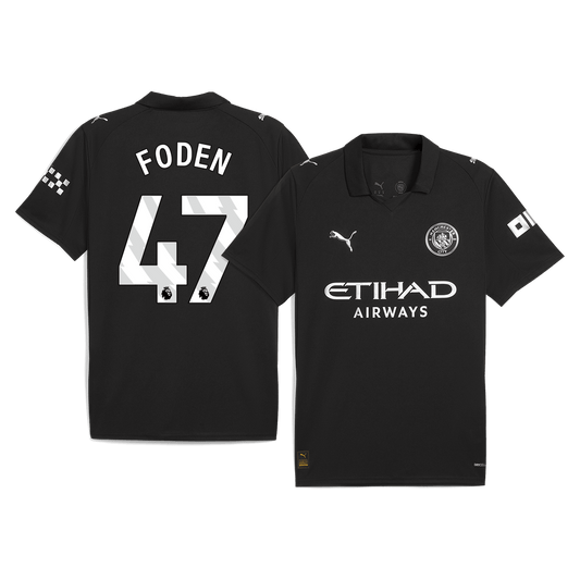 Maglia Replica Manchester City Trasferta FODEN #47 Uomo 2025/26