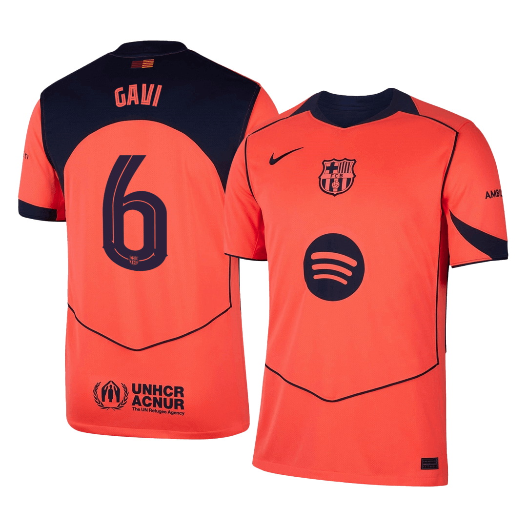 Maglia Replica Barcelona Terza GAVI #6 Uomo 2025/26