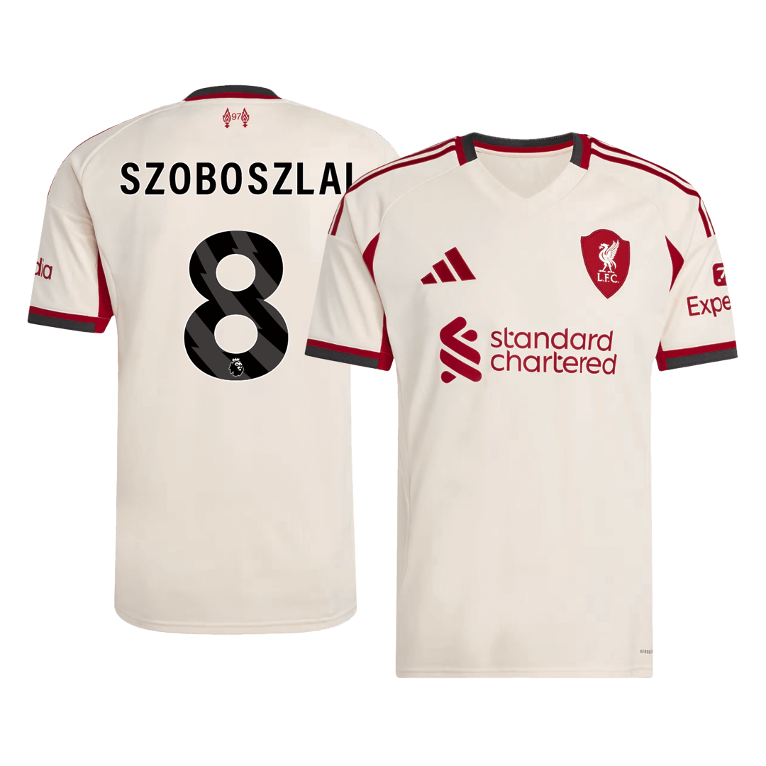 Maglia Replica Liverpool Trasferta SZOBOSZLAI #8 Uomo 2025/26