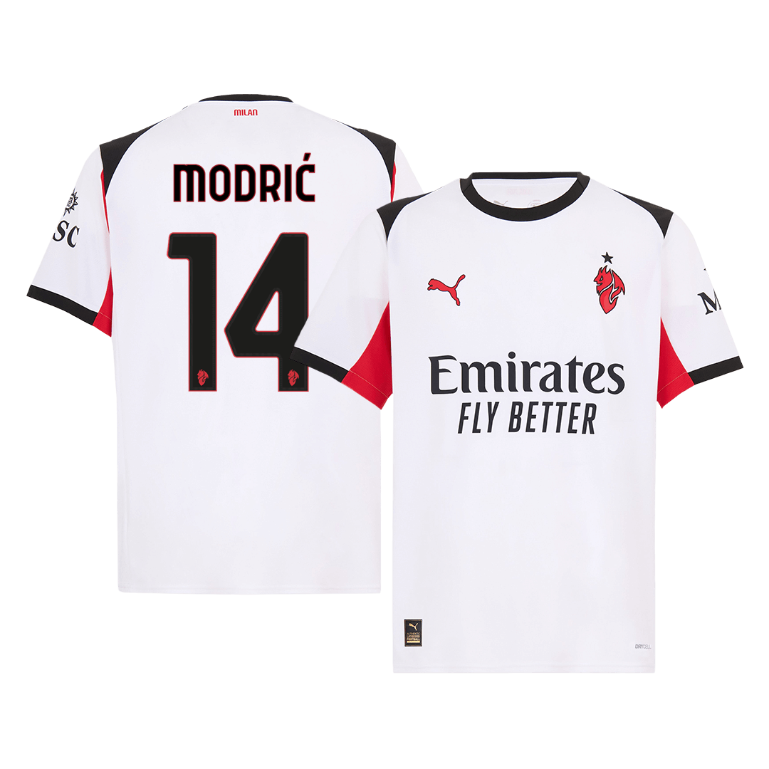 Maglia Replica AC Milan Trasferta MODRIĆ #14 Uomo 2025/26