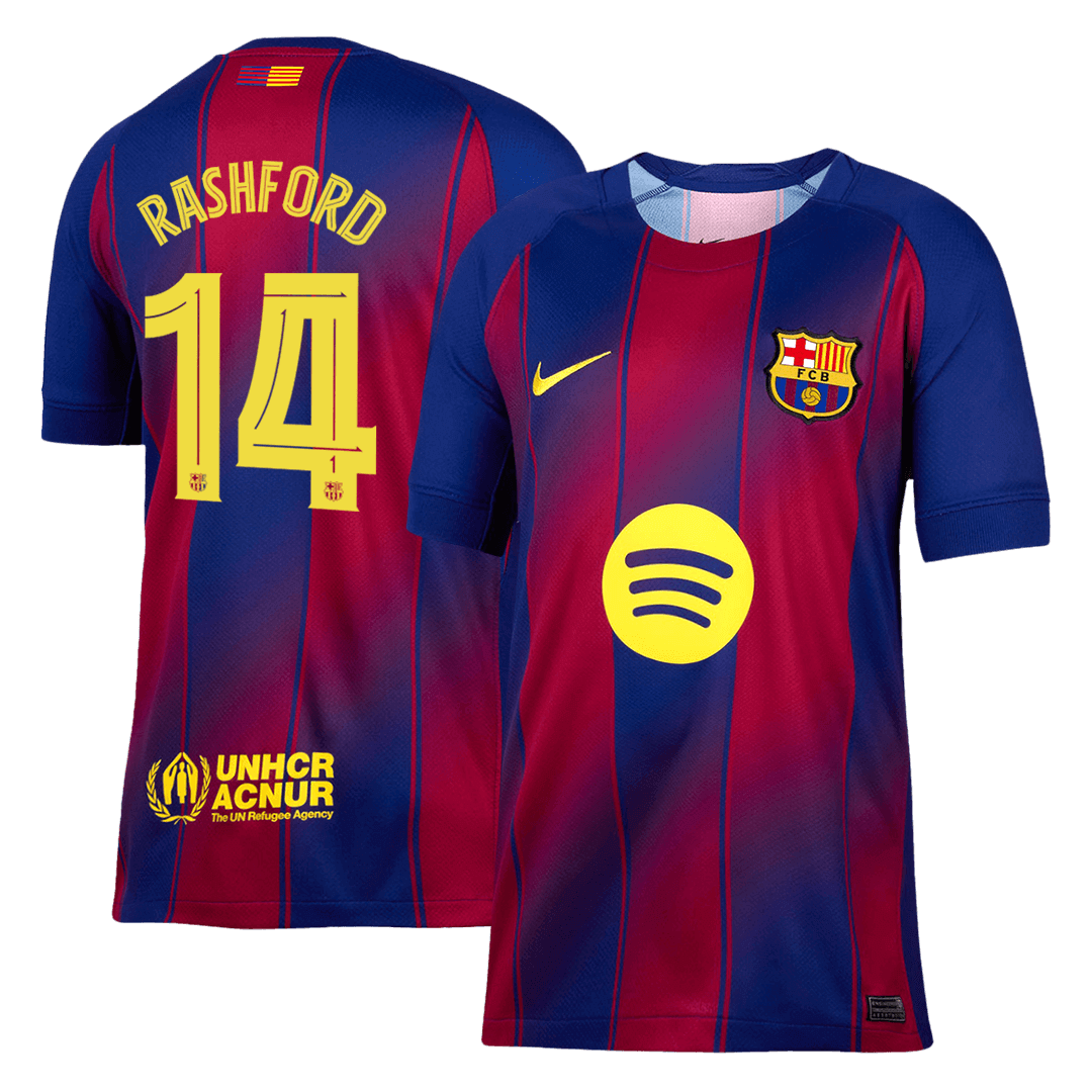 Maglia Replica Barcelona Casa RASHFORD #14 Uomo 2025/26 - UCL