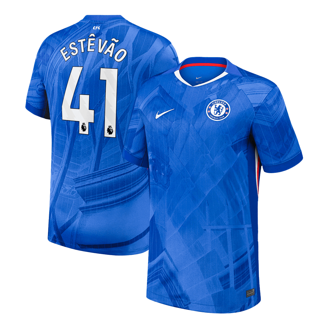 Maglia Replica Chelsea Casa ESTÊVÃO #41 Uomo 2025/26