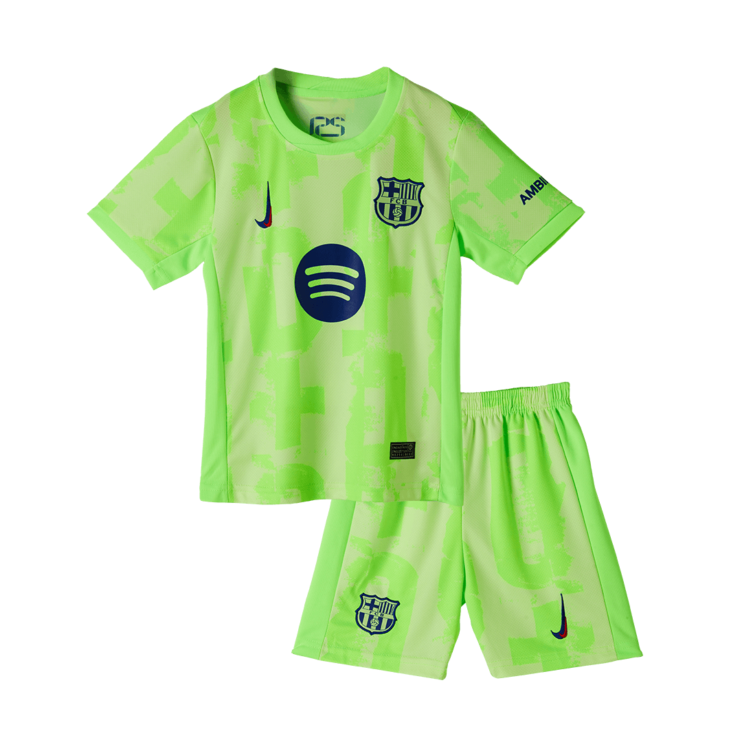 Completo Bambino Barcelona Terza 2024/25 Spotify Logo Without Text - 2 Pezzi