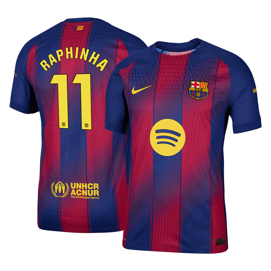 Maglia Gara Barcelona Casa RAPHINHA #11 Uomo 2025/26