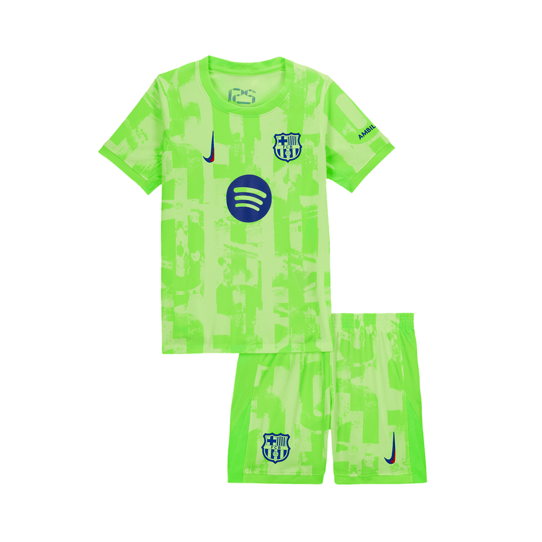 Completo Bambino Barcelona Terza 2024/25 Spotify Logo Without Text - 2 Pezzi