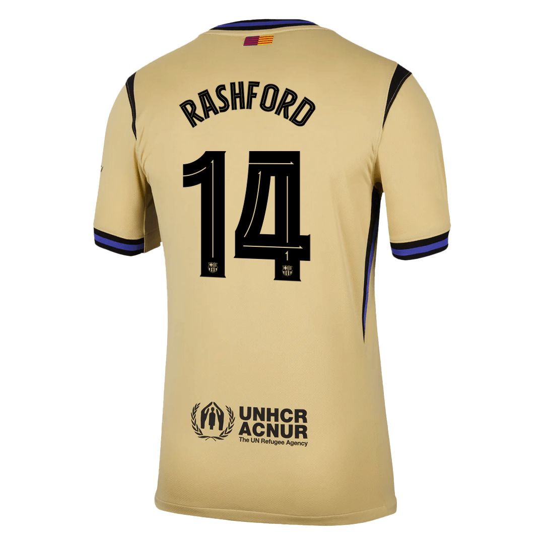 Maglia Replica Barcelona Trasferta RASHFORD #14 Uomo 2025/26 - UCL