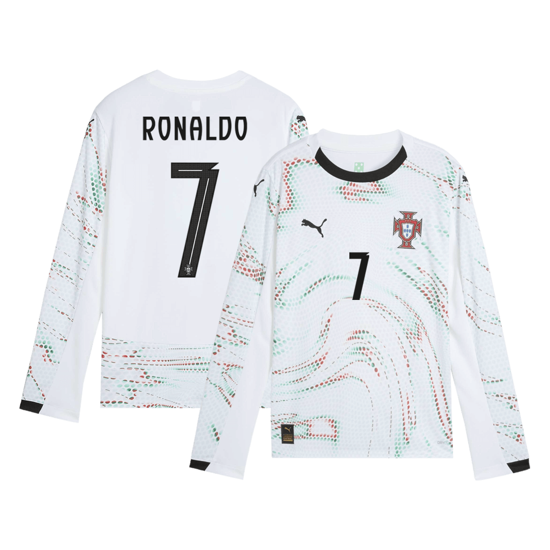 Maglia Replica Portugal Trasferta RONALDO #7 Uomo 2025 - Manica Lunga