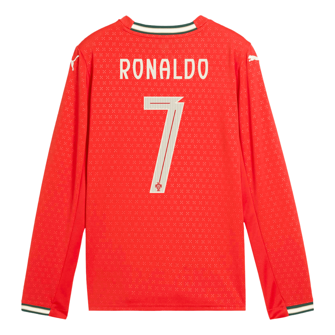 Maglia Replica Portugal Casa RONALDO #7 Uomo 2025 - Manica Lunga