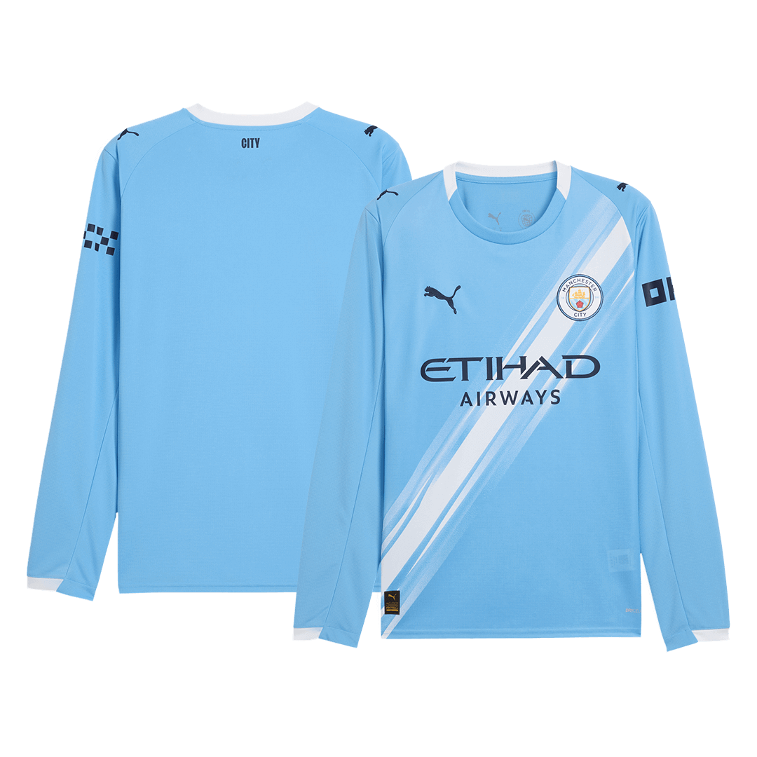 Maglia Replica Manchester City Casa Uomo 2025/26 - Manica Lunga