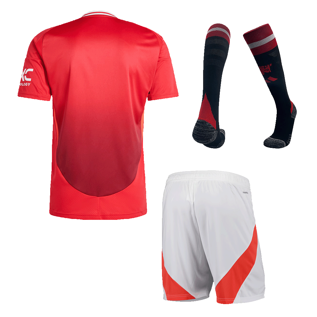 Kit Completo Manchester United Casa Uomo 2024/25 - 3 Pezzi