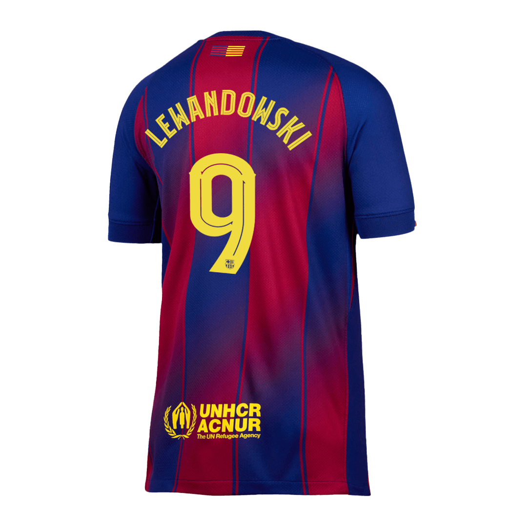 Maglia Replica Barcelona Casa LEWANDOWSKI #9 Uomo 2025/26
