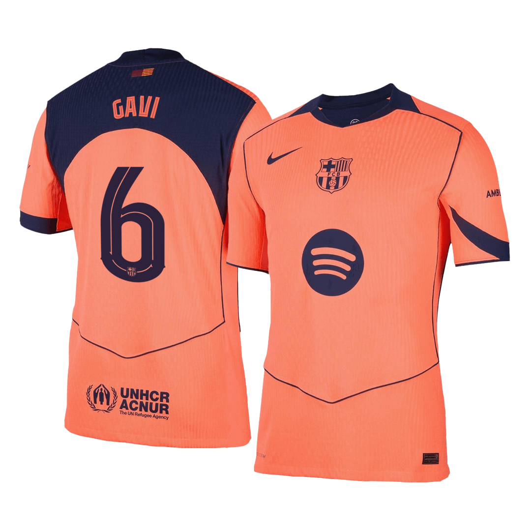 Maglia Gara Barcelona Terza GAVI #6 Uomo 2025/26