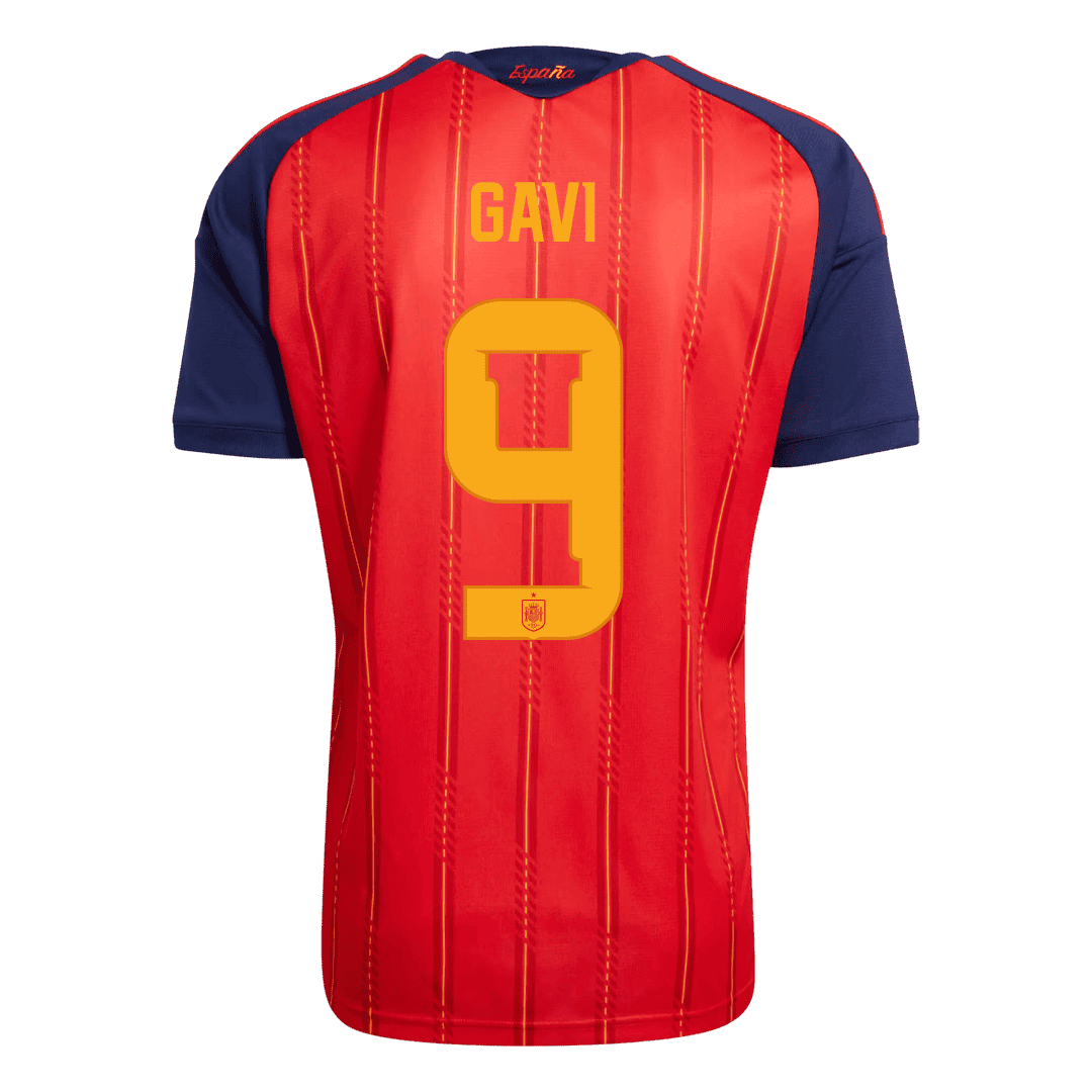 Maglia Replica Spagna Casa GAVI #9 Uomo Mondiali 2026 Champion Edition