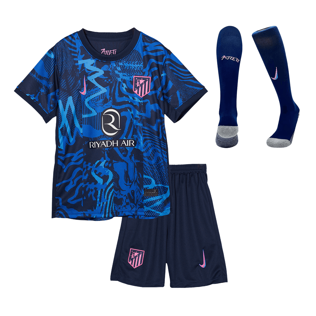 Kit Completo Bambino Atletico Madrid Terza 2024/25 - 3 Pezzi