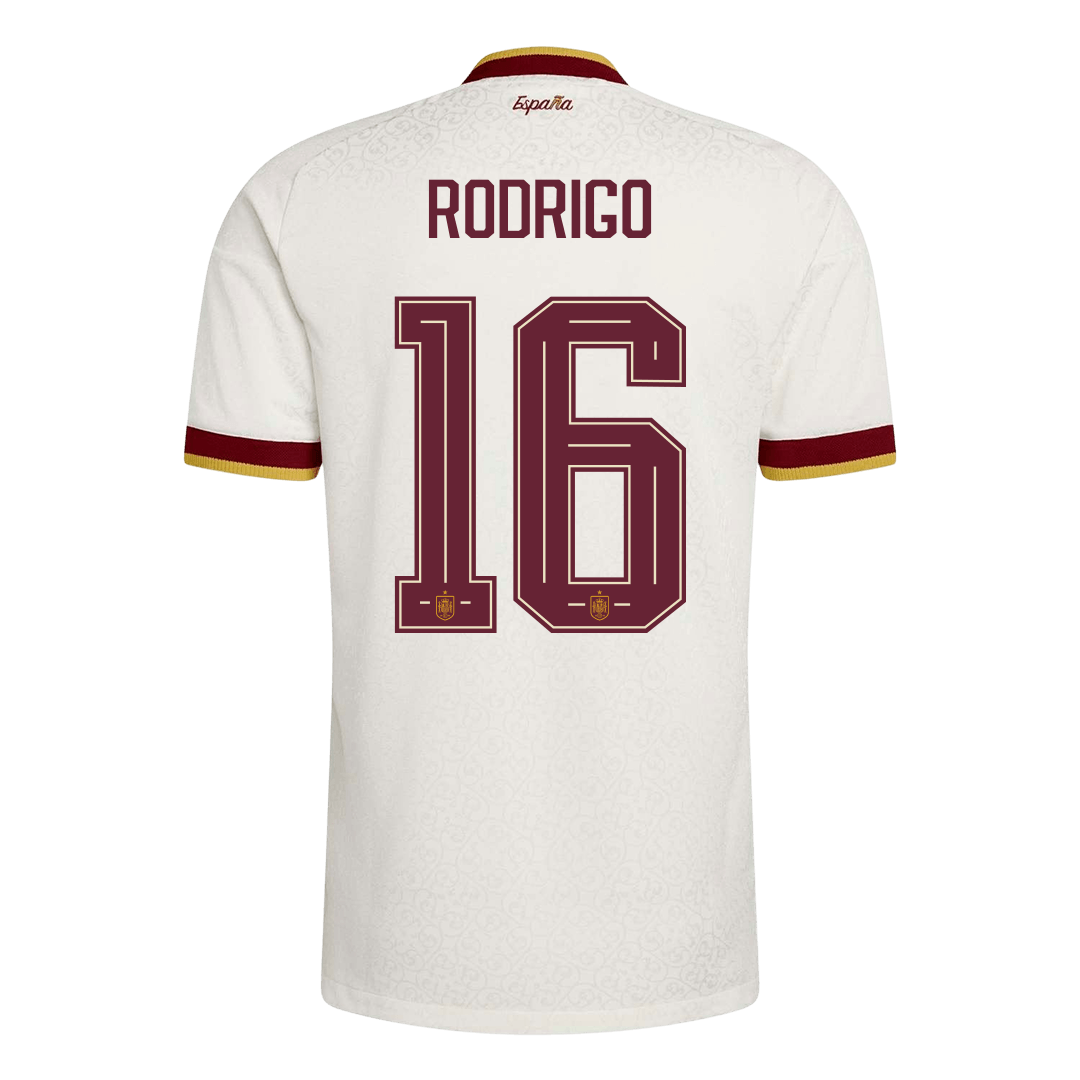 Maglia Gara Spagna Trasferta RODRIGO #16 Uomo Mondiali 2026