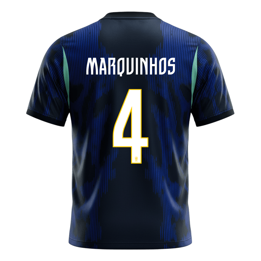 Maglia Replica Brasile Trasferta MARQUINHOS #4 Uomo Mondiali 2026