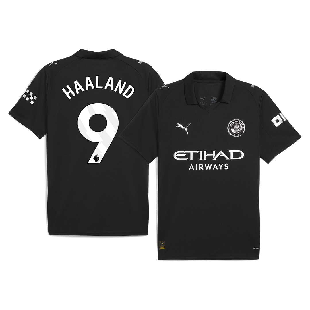 Maglia Replica Manchester City Trasferta HAALAND #9 Uomo 2025/26