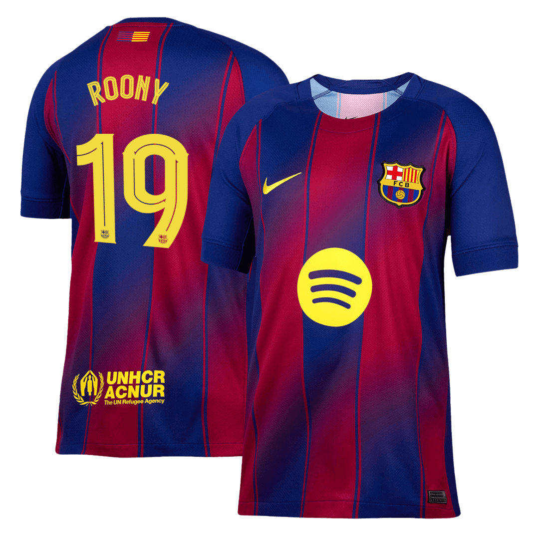 Maglia Replica Barcelona Casa ROONY #19 Uomo 2025/26 - UCL
