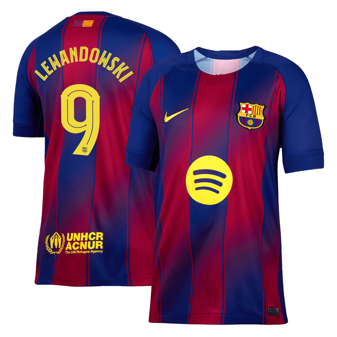 Maglia Replica Barcelona Casa LEWANDOWSKI #9 Uomo 2025/26