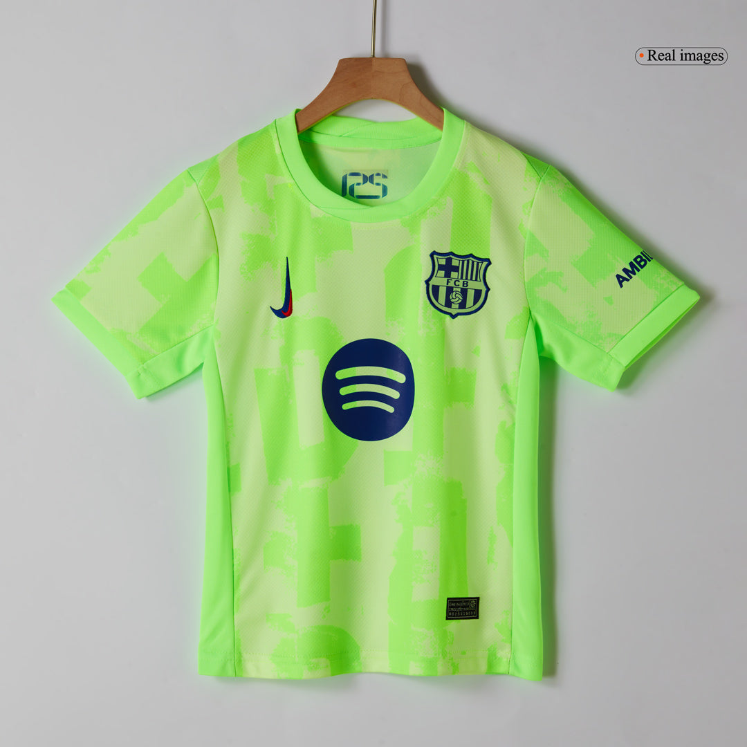 Completo Bambino Barcelona Terza 2024/25 Spotify Logo Without Text - 2 Pezzi