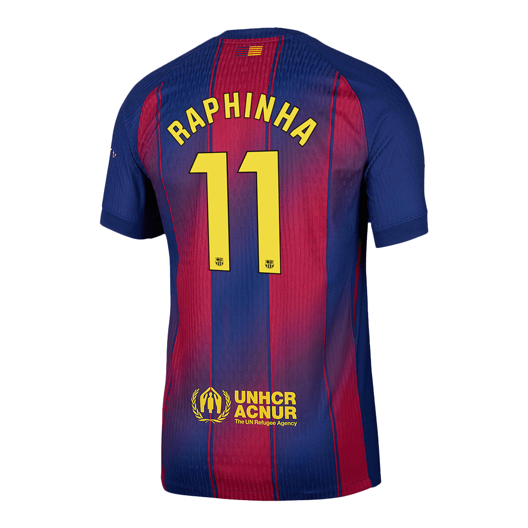 Maglia Gara Barcelona Casa RAPHINHA #11 Uomo 2025/26