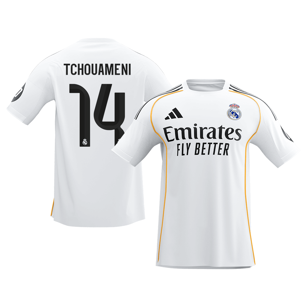Maglia Replica Real Madrid Casa TCHOUAMENI #14 Uomo 2025/26