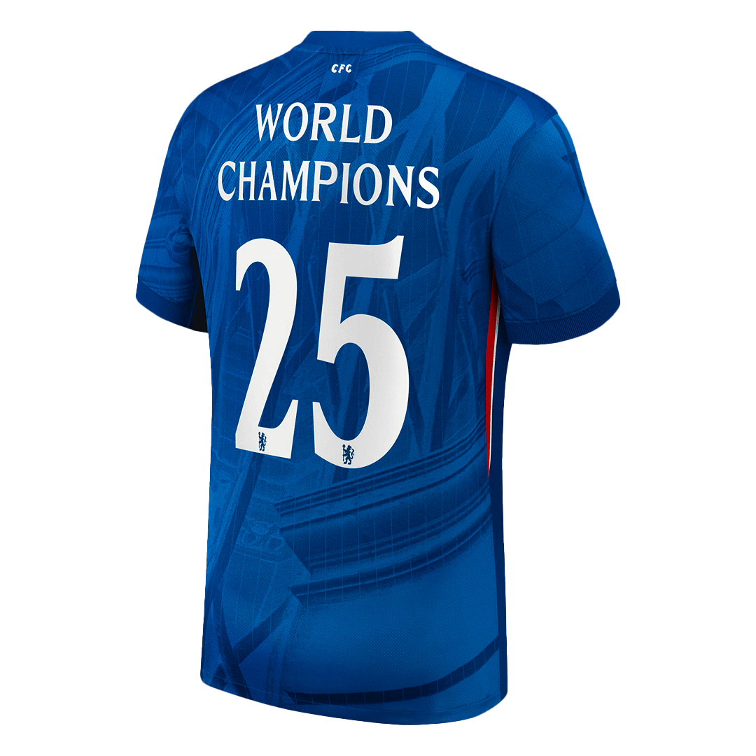 Maglia Replica Chelsea Casa WORLD CHAMPIONS #25 Uomo 2025/26