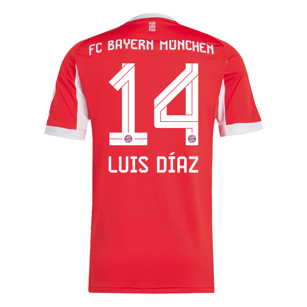 Maglia Replica Bayern Munich Casa LUIS DÍAZ #14 Uomo 2025/26