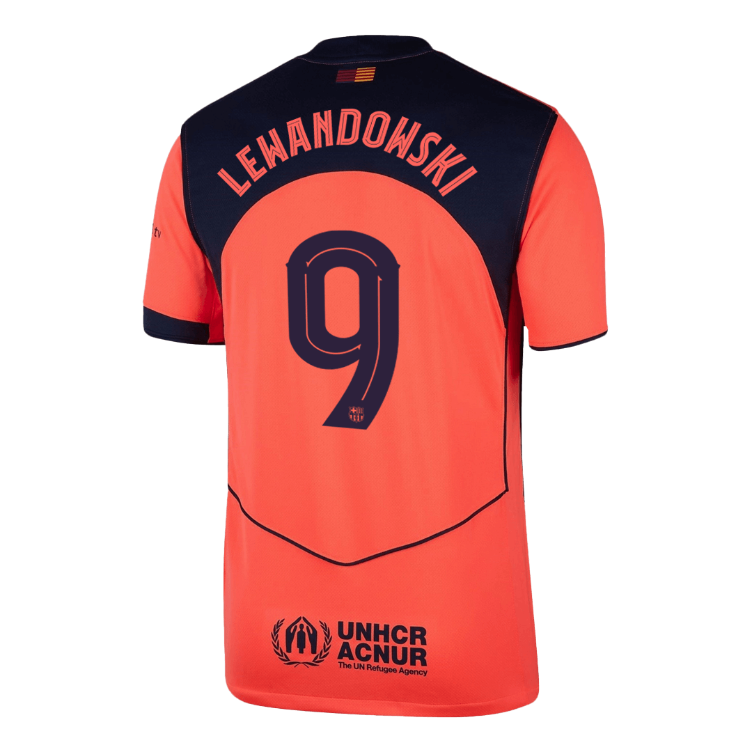 Maglia Replica Barcelona Terza LEWANDOWSKI #9 Uomo 2025/26