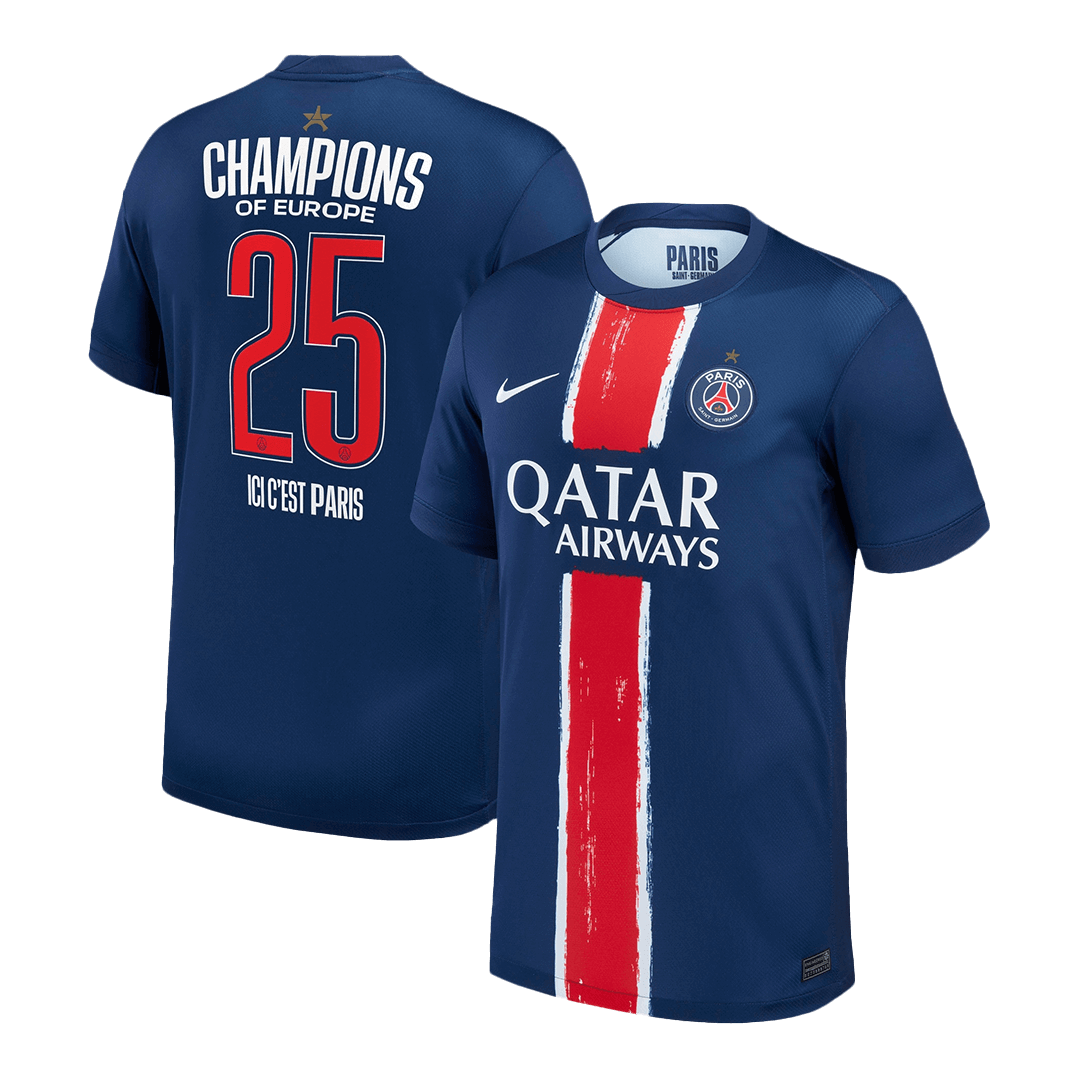 Maglia Replica PSG CHAMPIONS #25 Casa Uomo 2024/25 - UCL
