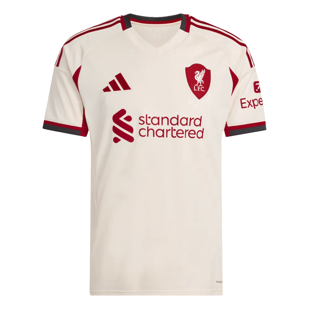 Maglia Replica Liverpool Trasferta SZOBOSZLAI #8 Uomo 2025/26