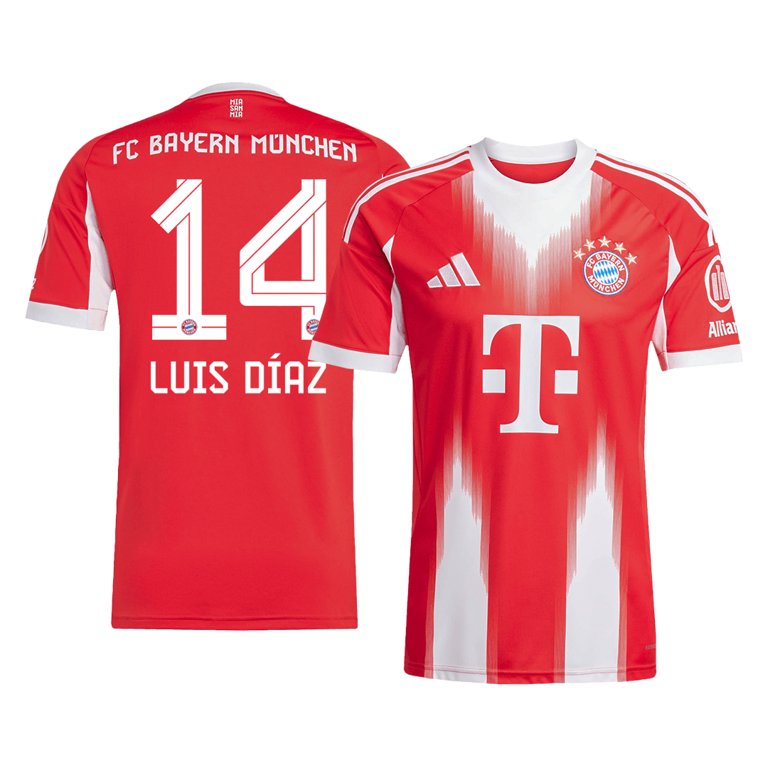 Maglia Replica Bayern Munich Casa LUIS DÍAZ #14 Uomo 2025/26