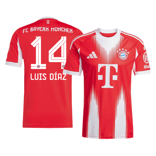 Maglia Replica Bayern Munich Casa LUIS DÍAZ #14 Uomo 2025/26